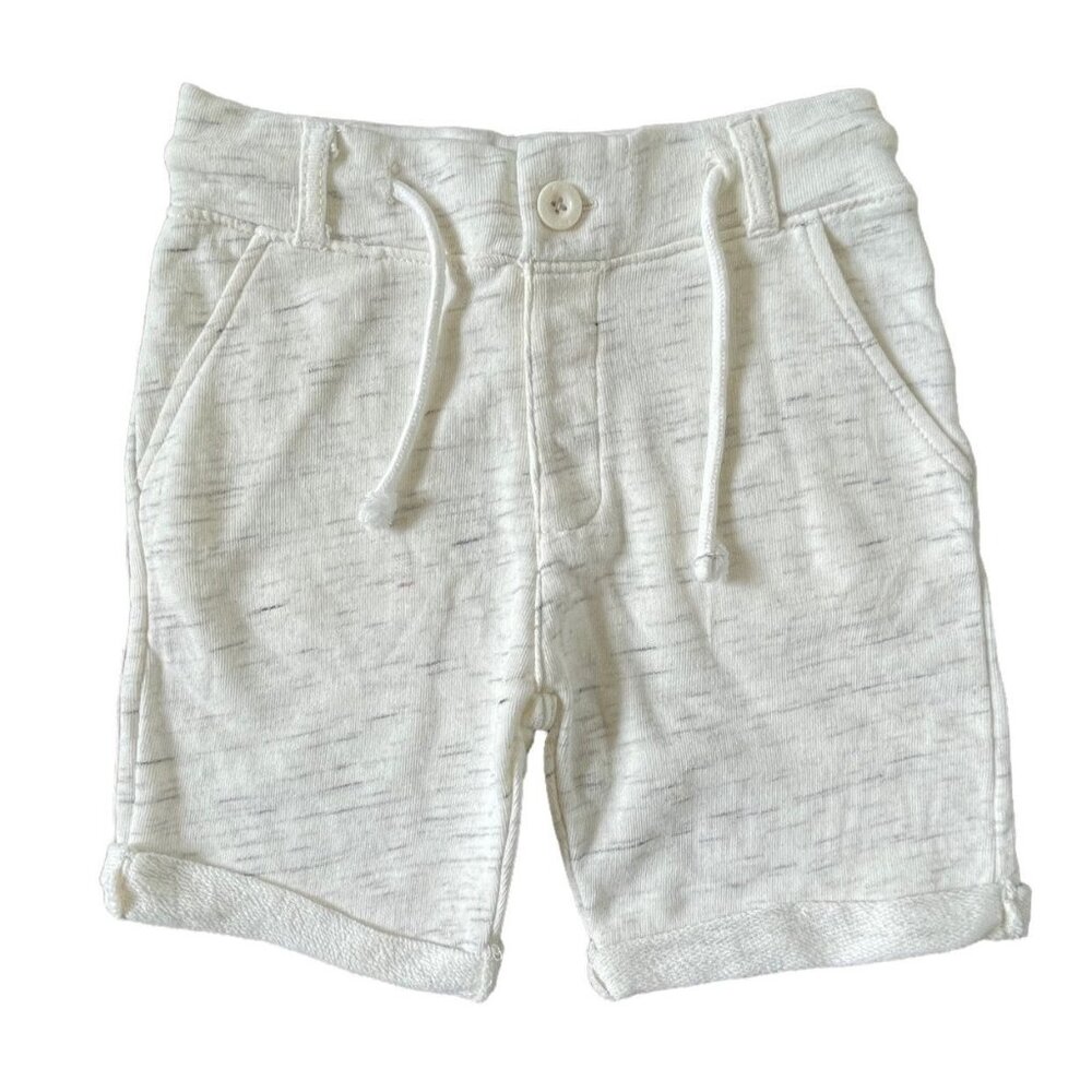 Minoti Size 4-5y Heathered Oatmeal Pull On Shorts
